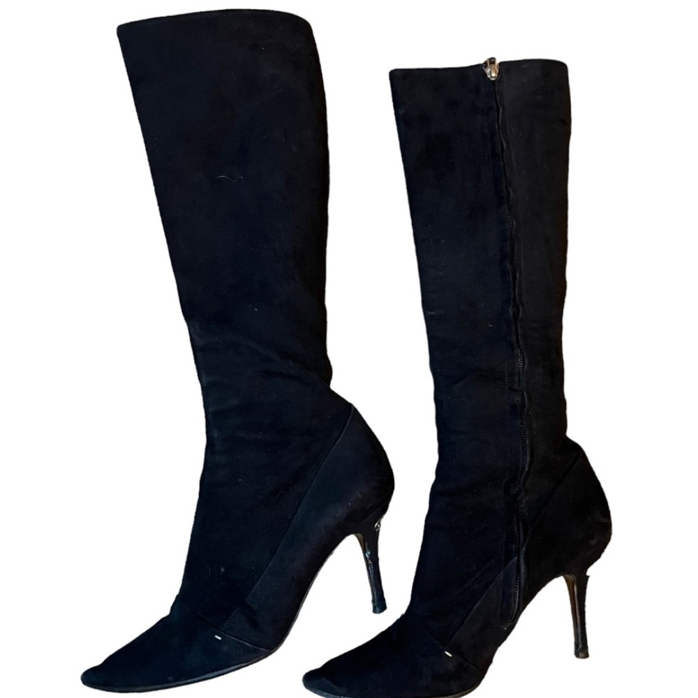 LV w//COA Black Suede Boots Size 39.5 | EUC